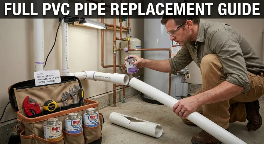 How To Repair PVC Pipes with full section replacement