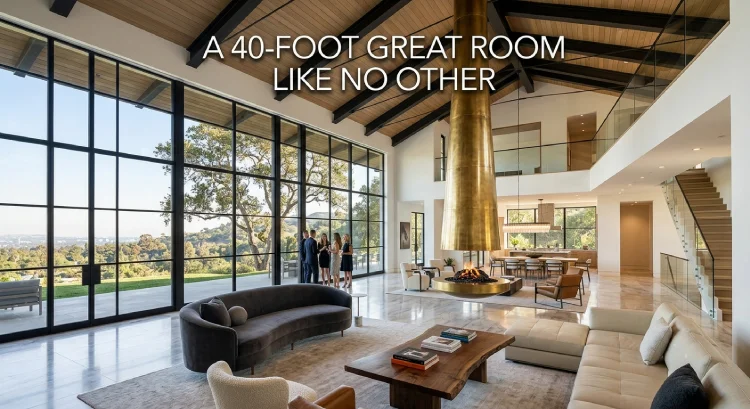 Inside Ben Simmons house featuring the iconic great room