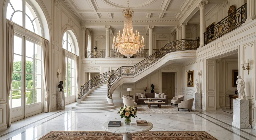 Bernard Arnault House luxurious entrance hall