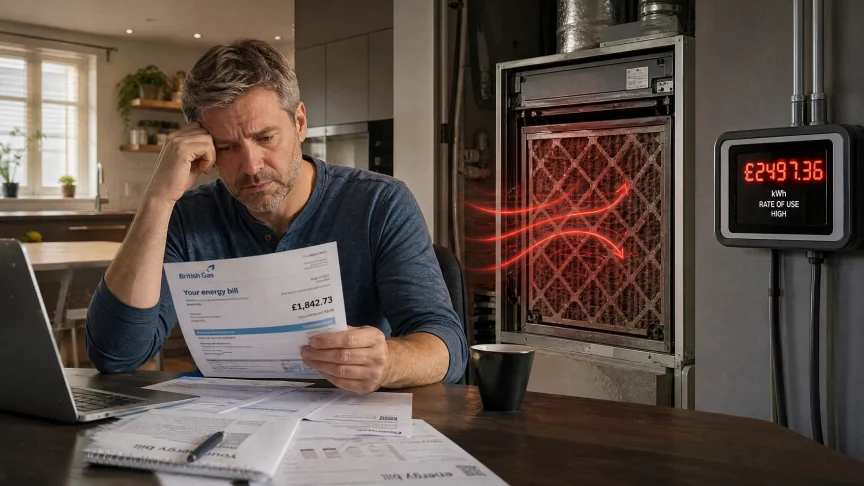 Hidden cost of dirty filters increasing household energy bills