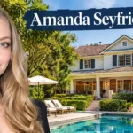 Amanda Seyfried house in Hollywood Hills with actress portrait and pool