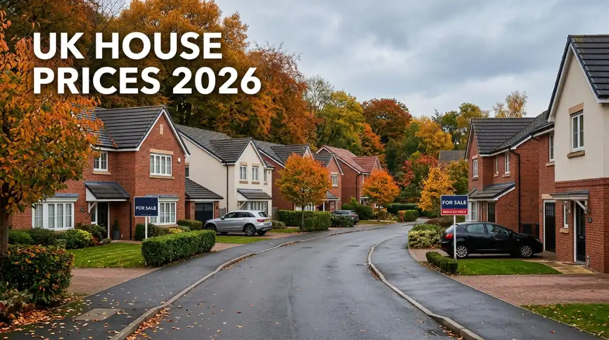 UK house prices 2026 showing a slower housing market