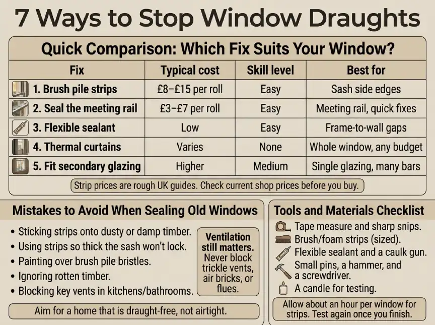 Draught Proofing Sash Windows for a Warmer Home