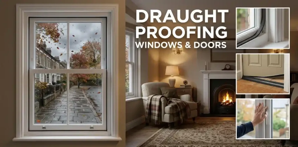 Draught proofing windows and doors to reduce cold draughts at home