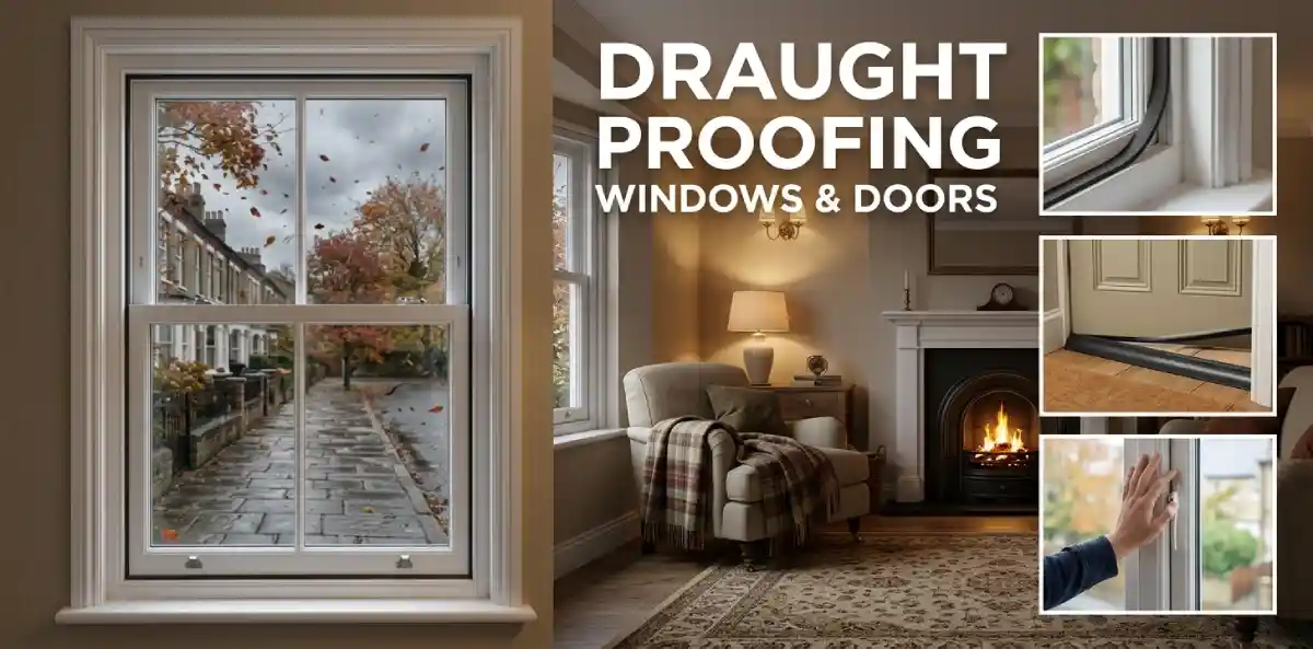 Draught proofing windows and doors to reduce cold draughts at home