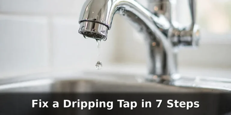 How to fix a dripping tap begins with the drip itself, a single drop falling from a chrome faucet