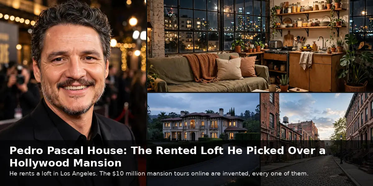 Pedro Pascal house story: his portrait, the rented Los Angeles loft and the Beverly Hills house he walked away from