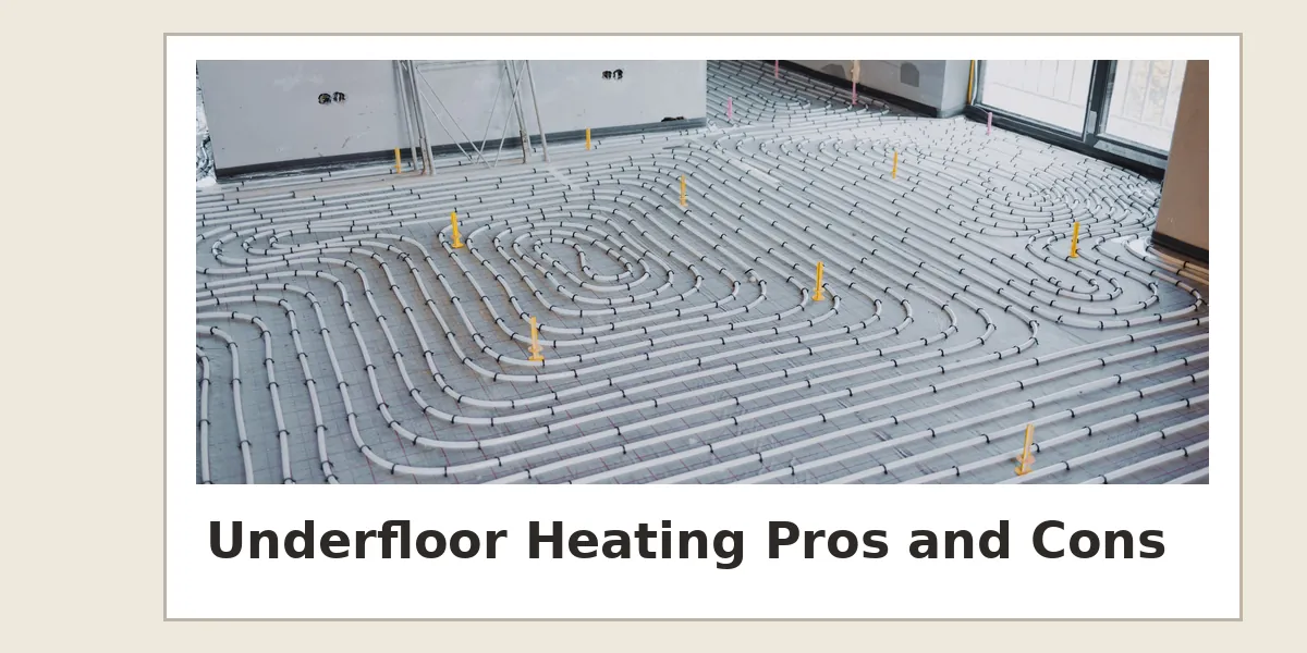 underfloor heating pros and cons: warm floor with underfloor heating in a modern home