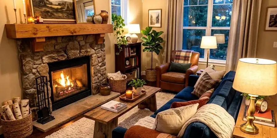underfloor heating pros and cons: warm living room with underfloor heating underfoot